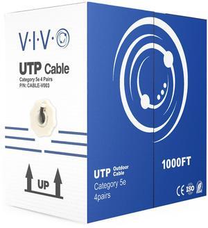 VIVO 1,000ft Cat5e Ethernet Network Cable UTP Waterproof Outdoor Burial LAN