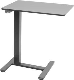 VIVO Electric 28 x 20 inch Mobile Height Adjustable Overbed Table, Sofa Desk with Hidden Casters, Black, CART-E1TB