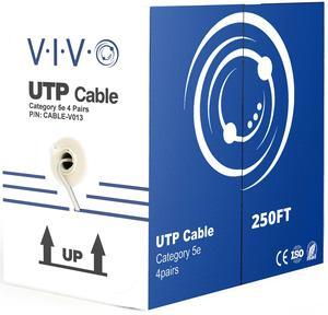 VIVO 250ft bulk Cat5e LAN Ethernet Cable / Wire UTP Pull Box 250 ft Cat-5e Grey