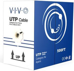 VIVO 500ft bulk Cat5e LAN Ethernet Cable UTP Cat-5e Waterproof Outdoor Burial