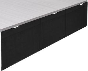 VIVO Black Under Desk Privacy & Cable Management Organizer Sleeve Wire Hider Panel - 71" Length Kit (DESK-SKIRT-71)