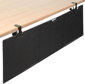 VIVO Black Clamp-on 60" Privacy & Cable Management Organizer Sleeve Wire Hider Panel for Desk (DESK-SKIRT-60P)