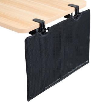 VIVO Black Clamp-on 24" Privacy & Cable Management Sleeve Panel Kit for Desk