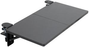 VIVO Black Clamp-on 24" x 12" Desk Extension, Accessory Platform, Keyboard Tray