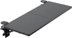 VIVO Black Clamp-on 30" x 12" Desk Extension, Accessory Platform, Keyboard Tray