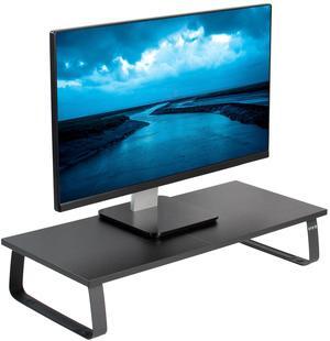 VIVO Black Wood 24" Wide Desktop Stand Ergonomic Monitor, Keyboard, TV Riser and Desk Tabletop Organizer (STAND-V000D)