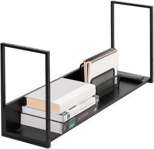 VIVO Black 30" Under Desk Shelf Storage Organizer System