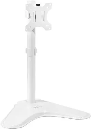 VIVO White Single LCD Monitor Adjustable Desk Stand, Fits 1 Screen