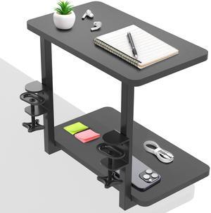 VIVO Black 16" Clamp-on Flexible Shelving Unit Organizer for Desk Accessories