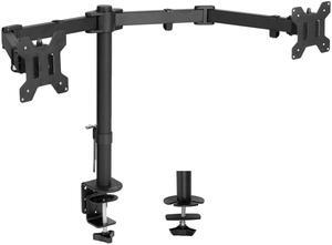 VIVO Full Motion Dual VESA Monitor Desk Mount Double Arm Joint Screens up to 34"