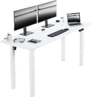 VIVO Electric 71 x 30 Standing Desk, White Table Top, White Frame