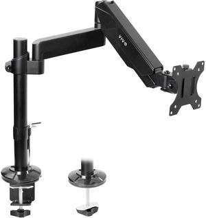 VIVO Articulating Single Pneumatic Arm Desk Mount Stand | Fits 1 Standard up to 32" or UltraWide up to 43" (STAND-V101H)
