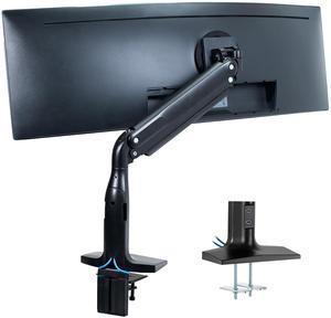 Single Ultra Wide Monitor Pneumatic Spring Desk Mount with USB, Max VESA 200x100