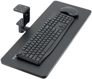 VIVO Black 25 x 10 inch Screw-In Rotating Computer Keyboard and Mouse Tray