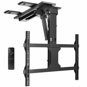 VIVO Black Electric Flip Down Ceiling TV Mount for 37 to 70 inch Screens, Fits Flat or Pitched Ceiling, MOUNT-E-FD75C