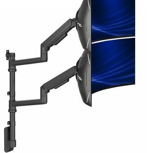 VIVO Dual Pneumatic Monitor Wall Mount, Fits Ultrawides up to 49"