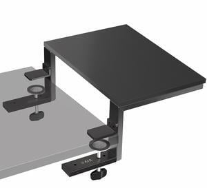 VIVO Black 15" Clamp-on Desk Extension Shelf for Gaming Devices, Monitor, Laptop, and Printer, Desktop Organizer (DESK-SHELF15B)
