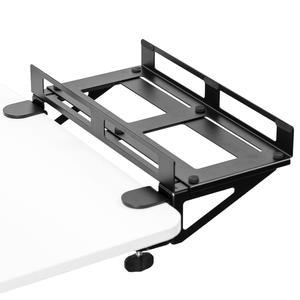 VIVO Clamp-on Adjustable Deskside Gaming PC Holder with Wall Mounting Option, Large CPU Desk Mount, MOUNT-PC07G
