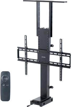 VIVO Black Compact Motorized Vertical TV Stand Lift for Screens 37" to 77", Television Mount Bracket (MOUNT-E-UP80D)