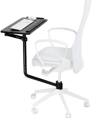 VIVO Office Chair Mounted 26 x 12 inch Full Motion Keyboard and Mouse Tray