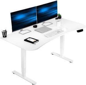 VIVO White 63 x 32 Electric Height Adjustable Stand Up Desk