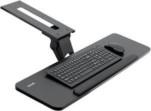 VIVO Black 34 inch Adjustable Computer Keyboard & Mouse Platform Tray, Under Table Desk Mount (MOUNT-KB36B)