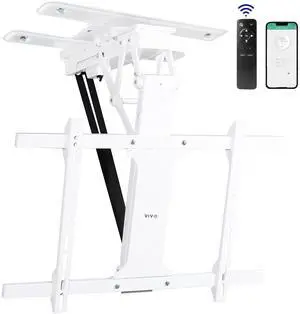 VIVO White Electric Swivel Flip Down Ceiling TV Mount for 32" to 70" Screen