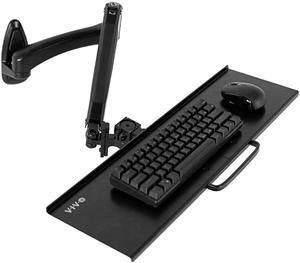 VIVO Articulating Keyboard & Mouse Platform Wall Mount, Keyboard Tray Arm