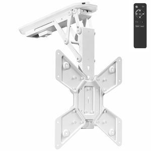 VIVO White Electric Motorized Flip Down Pitched Roof Ceiling TV Mount for 23" to 55" Screen (MOUNT-E-FD55W)