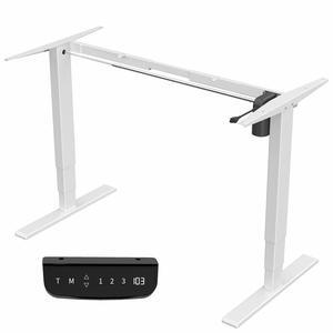 VIVO White Electric Stand Up Desk Frame Workstation Single Motor Ergonomic Standing Height Adjustable Base (DESK-V102EW)