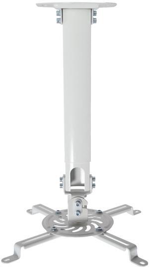 VIVO Universal Extending White Ceiling Projector Mount | Height Adjustable Projection (MOUNT-VP02W)