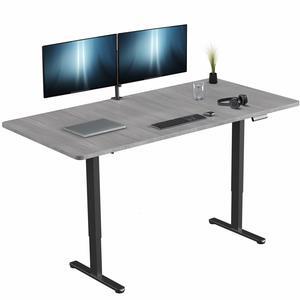 VIVO Electric Dual Motor 71 x 36 Standing Desk, Dark Gray Table Top, Black Frame, DESK-KIT-E2B7G-36