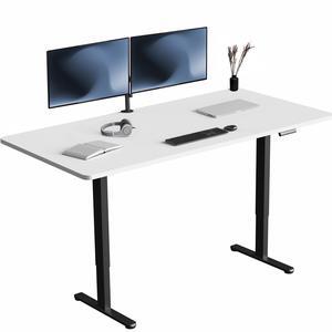 VIVO Electric Dual Motor 71 x 36 Standing Desk, White Table Top, Black Frame, DESK-KIT-E2B7W-36