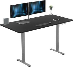 VIVO Electric Dual Motor 71 x 36 Standing Desk, Black Top, Gray Frame