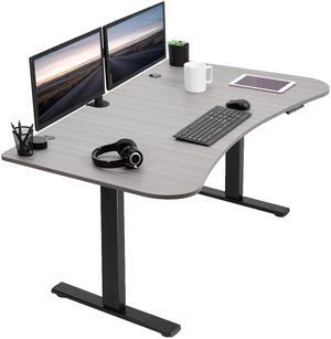 VIVO Electric 63 x 32 Standup Desk w/ Memory Controller, Dark Gray Table Top, Black Frame (DESK-KIT-1B1G)