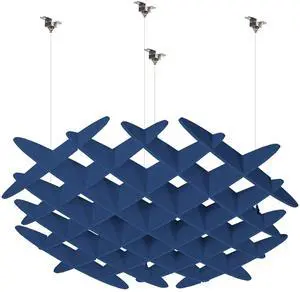 VIVO Navy Blue Acoustic Ceiling Waffle Panel