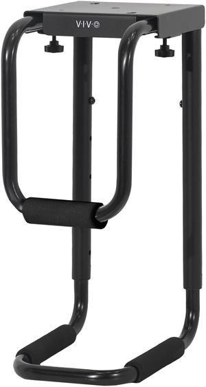VIVO Heavy Duty Adjustable Under-Desk PC Mount Computer Case Holder, Supports up to 66lbs, Black, MOUNT-PC04B