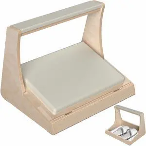 VIVO Birch Footrest with Storage and Tilting Platform