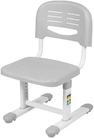 VIVO Steel and Plastic Kids Desk Chair, Height Adjustable with Max Weight 220 lbs, Gray, DESK-V201G-CH
