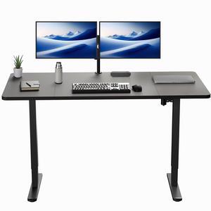 VIVO Electric 60 x 30 Stand Up Desk, Black Table Top, Black Frame