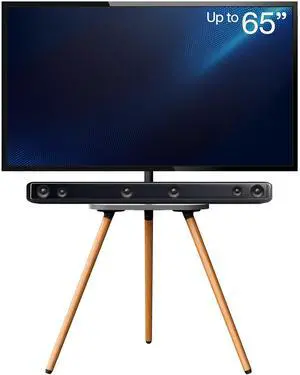 VIVO Artistic Easel 43" to 65" Screen Studio TV Tripod Adjustable Floor Stand with Shelf
