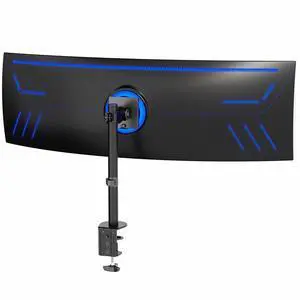 VIVO Single Ultrawide Monitor Desk Mount, Adjustable Stand for Screens up to 49", Holds up to 44 lbs, Black, STAND-V100C