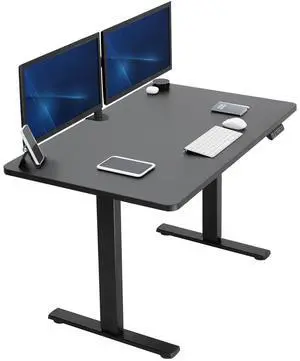 VIVO Electric 48" x 30" Stand Up Desk / Black Table Top, Black Frame