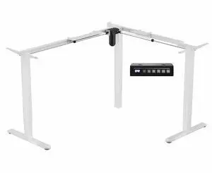 VIVO White Medium Electric Single Motor Corner Desk Frame