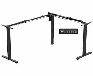 VIVO Black Large Electric Single Motor Corner Desk Frame