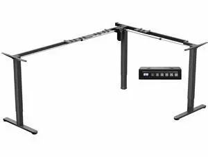 VIVO Black Extra Large Electric Single Motor Corner Desk Frame