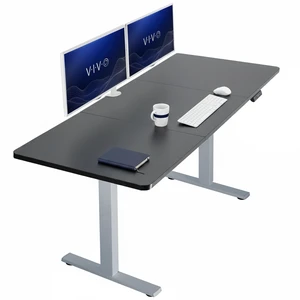 VIVO Electric 71 x 30 Stand Up Desk Workstation, Black Table Top, Gray Frame VIVO Electric 71 x 30 Stand Up Desk Workstation, Black Table Top, Gray Frame
