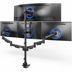 VIVO Quad Monitor Desk Mount, 2 Mechanical Arms + 2 Fixed Arms, 103.4 Capacity VIVO Quad Monitor Desk Mount, 2 Mechanical Arms + 2 Fixed Arms, 103.4 Capacity