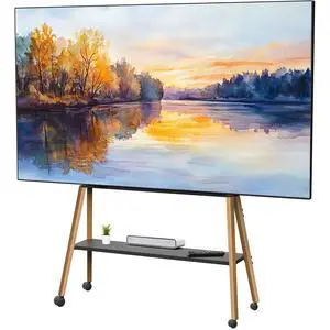 VIVO Rolling Easel Studio TV Floor Stand with Shelf, Fits 43" to 75" Screens VIVO Rolling Easel Studio TV Floor Stand with Shelf, Fits 43" to 75" Screens