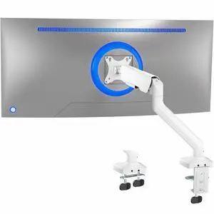 VIVO Pneumatic Arm White Single Ultrawide Monitor Desk Mount, Up to 40" Screens VIVO Pneumatic Arm White Single Ultrawide Monitor Desk Mount, Up to 40" Screens